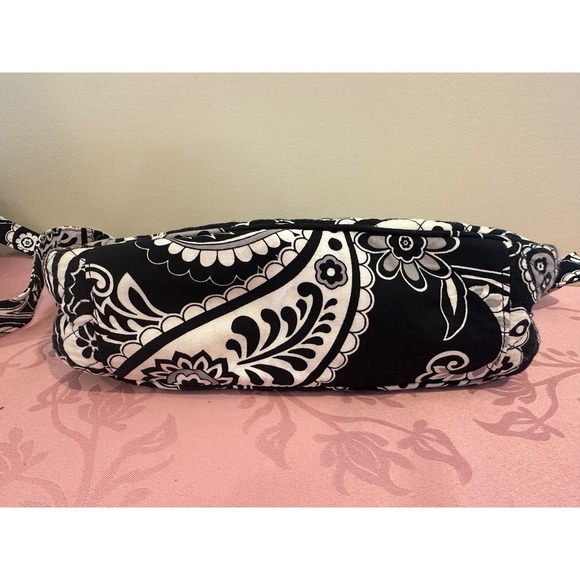 Vera Bradley black and white paisley crossbody satchel-*flawed - Picture 4 of 8